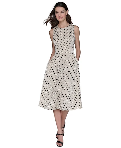 Karl Lagerfeld Paris Women's Hammered Satin Midi Dress