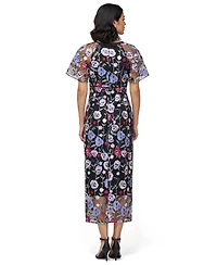 Js Collections Women's Embellished Short-Sleeve Midi Dress