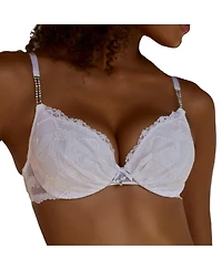 Lascana Women's Rhinestone Lace Push Up Bra