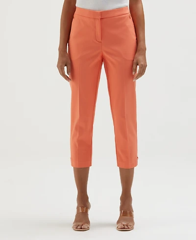 Rafaella Petite Satin Twill Capri Pull On Pants