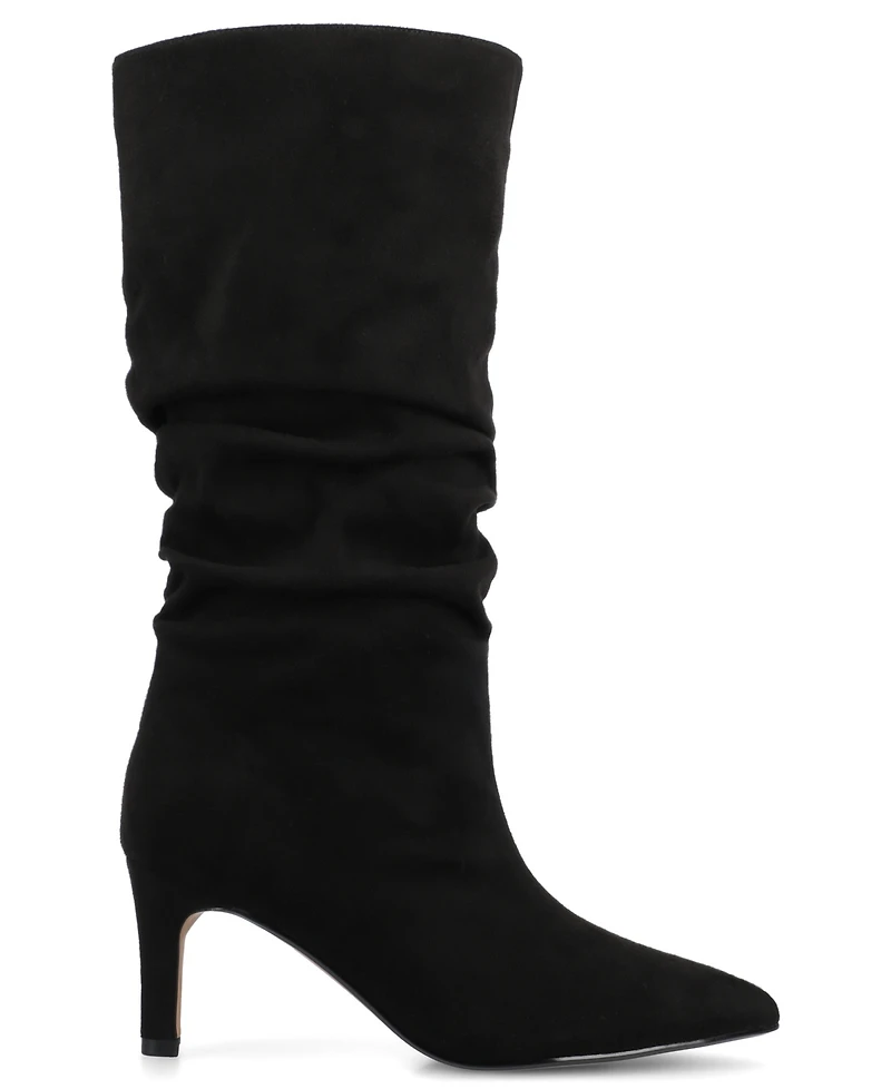 Journee Collection Women's Sonnet Pointed Toe Slouchy Dress Boots