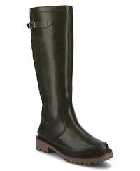 Journee Collection Womens Zemmie Lug Sole Regular Wide Calf Knee High Boots