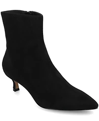 Journee Collection Women's Arely Kitten Heel Pointed Toe Dress Booties
