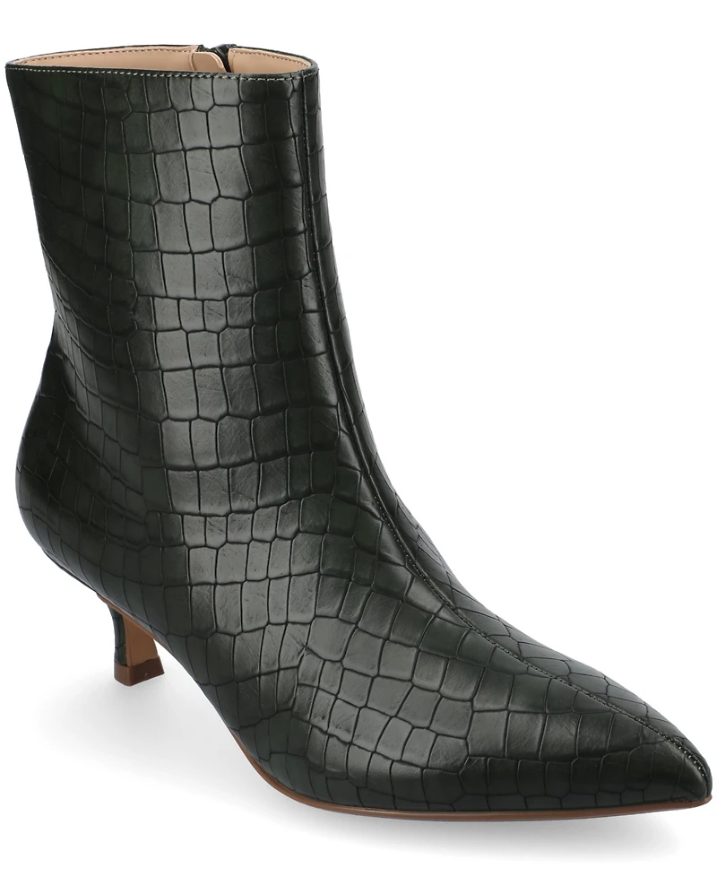Journee Collection Women's Arely Kitten Heel Pointed Toe Dress Booties