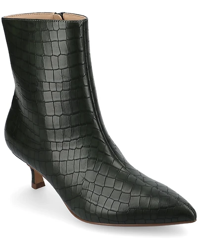 Journee Collection Women's Arely Kitten Heel Pointed Toe Dress Booties