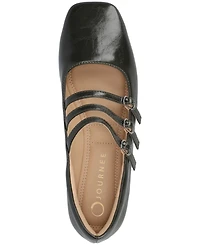 Journee Collection Women's Darlin Multi Strap Mary Jane Square Toe Flats