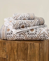 John Robshaw Rangila Cotton Washcloth, 12" x 12"