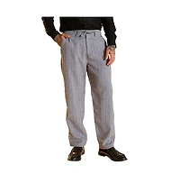 Campus Sutra Men's Coin Grey Pinstriped Chino Trousers