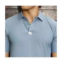 Campus Sutra Men's Powder Blue Seamless Solid Polo T-Shirt