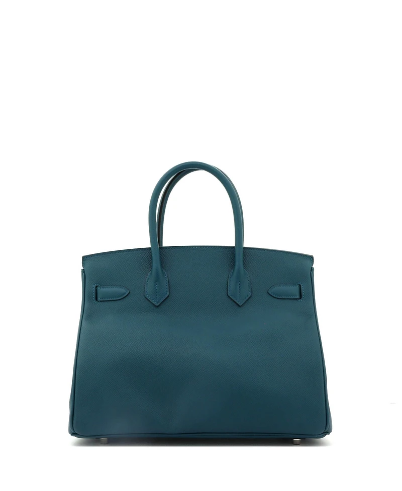 Pre-Owned Hermes Birkin Handbag Epsom with Palladium Hardware