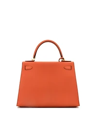 Pre-Owned Hermes Kelly 28 Handbag Orange Epsom with Gold Hardware