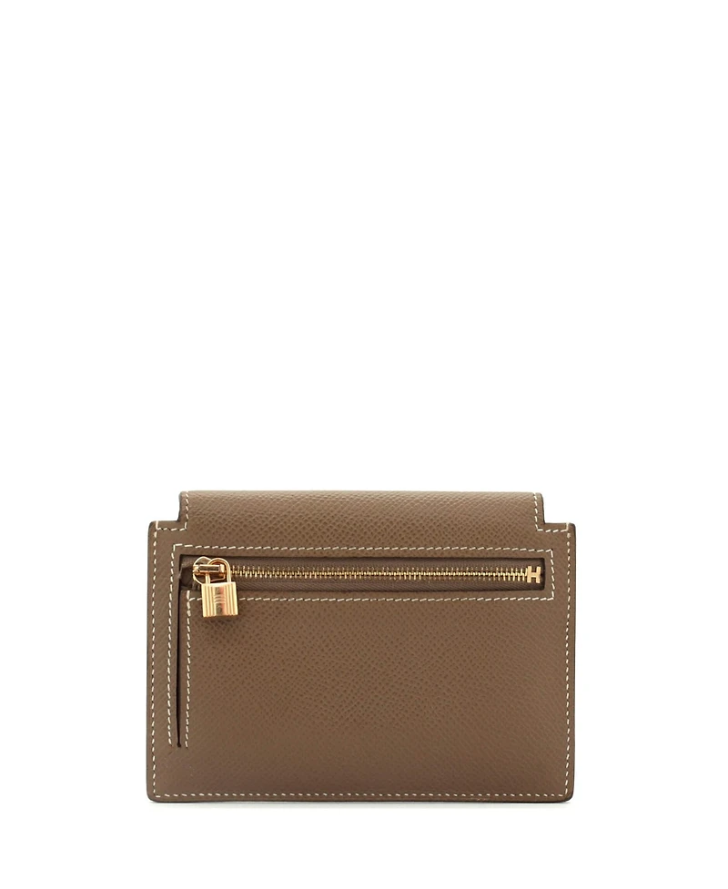 Pre-Owned Hermes Kelly Pocket Compact Wallet Epsom