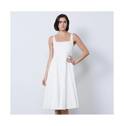 Etcetera Women's White Cotton Spring Dress Goddess