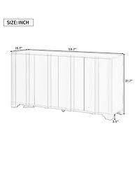 Linear Accent Sideboard - Pine Veneer