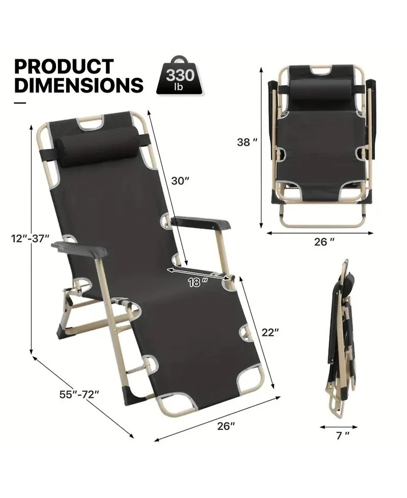 deck chair black