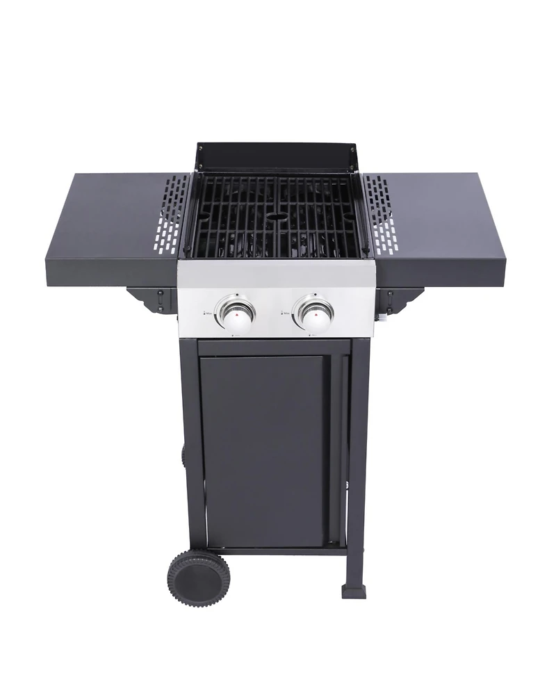 2-Burner Propane Bbq Grill with Pizza Box & Foldable Table