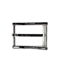 Trafalgar Men's 35mm Italian Classic Rectangular Sold Brass Harness Belt Buckle