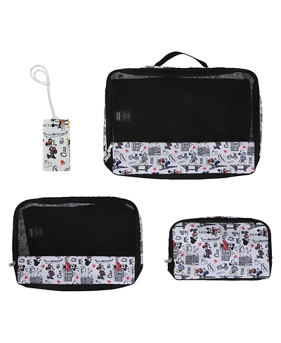 Mickey Mouse Mickey & Minnie In Paris 3-Pack Packing Cubes With Hang Tag
