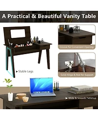 Dressing Table with Flip Mirror and Storage Drawer