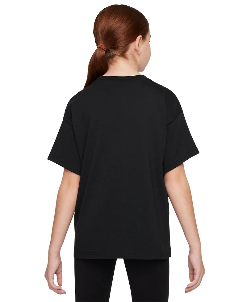 Nike Big Girls Sportswear Graphic Cotton T-Shirt