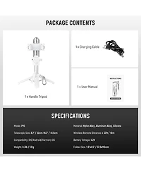 Neewer Selfie Stick with Detachable Bluetooth Remote Shutter, Lightweight Foldable Travel Tripod for iPhone, 360° Phone Holder Cold Shoe for YouT