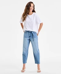 Bar Iii Women's Studded Crewneck Short-Sleeve T-Shirt, Exclusively at Macy's
