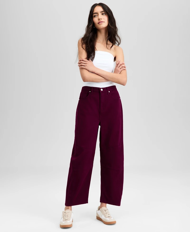 And Now This Women's High-Rise Barrel-Leg Jeans, Exclusively at Macy's