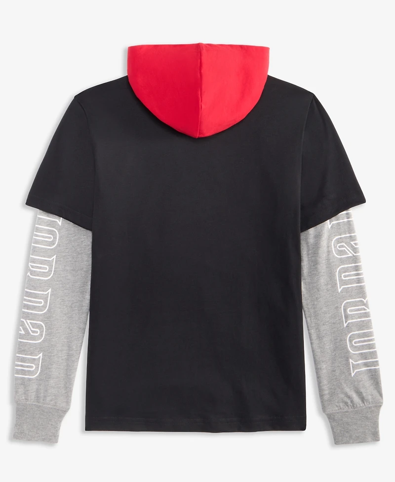 Jordan Big Boys Gametime Layered-Look Hoodie