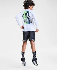 Jordan Big Boys Jumpman Global Rise Graphic T Shirt Taping Mesh Shorts Jumpman Backpack