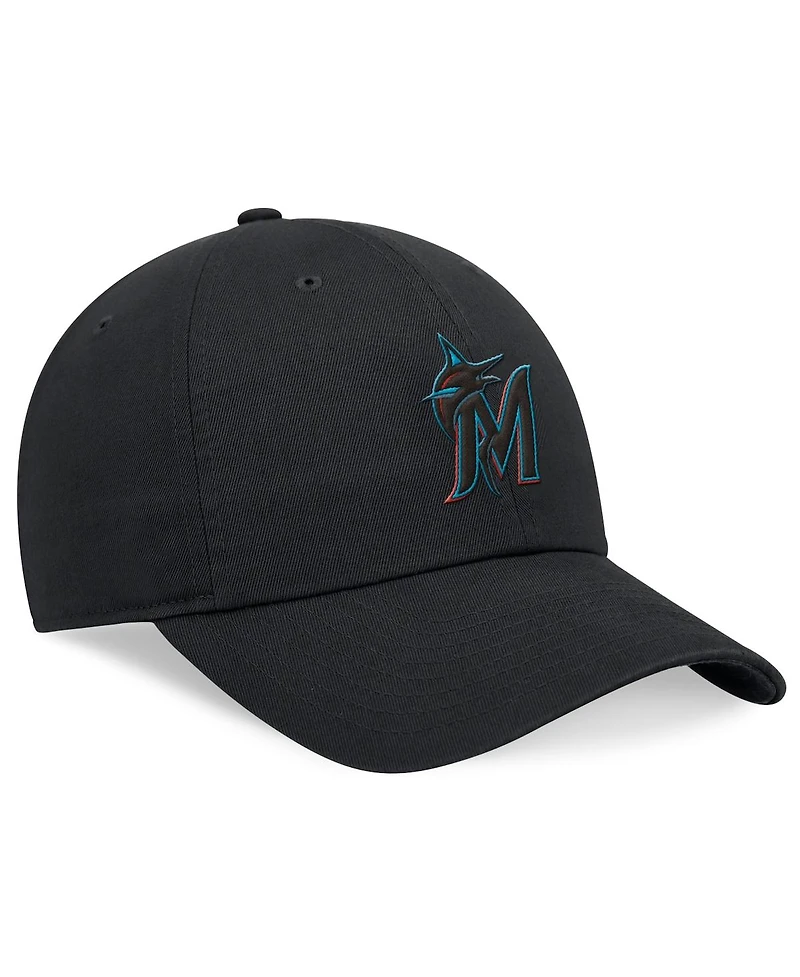 Nike Men's Black Miami Marlins Club Adjustable Hat