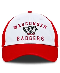 Top of the World Men's White/Red Wisconsin Badgers Weston Adjustable Hat