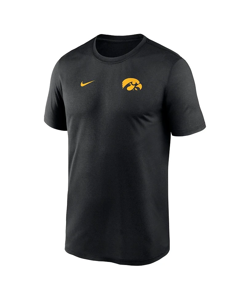 Nike Men's Black Iowa Hawkeyes 2025 Sideline Small Logo Legend Performance T-Shirt