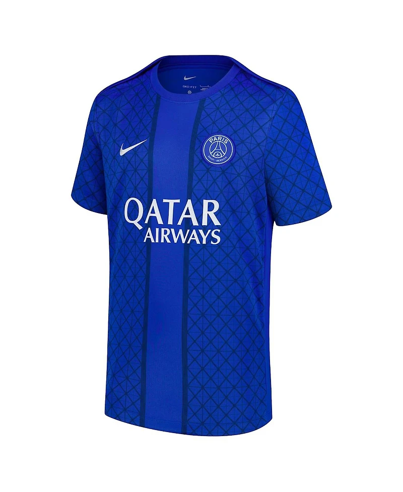 Nike Big Boys and Girls Royal Paris Saint-Germain 2025/26 Academy Pro Pre-Match Jersey
