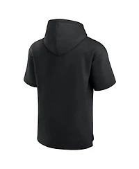 Fanatics Men's Black Pittsburgh Penguins Elements Ready Short Sleeve Pullover Hoodie