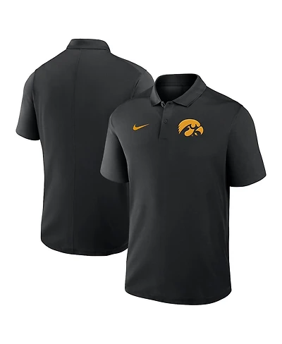 Nike Men's Black Iowa Hawkeyes Primetime Victory Primary Logo Performance Polo Shirt