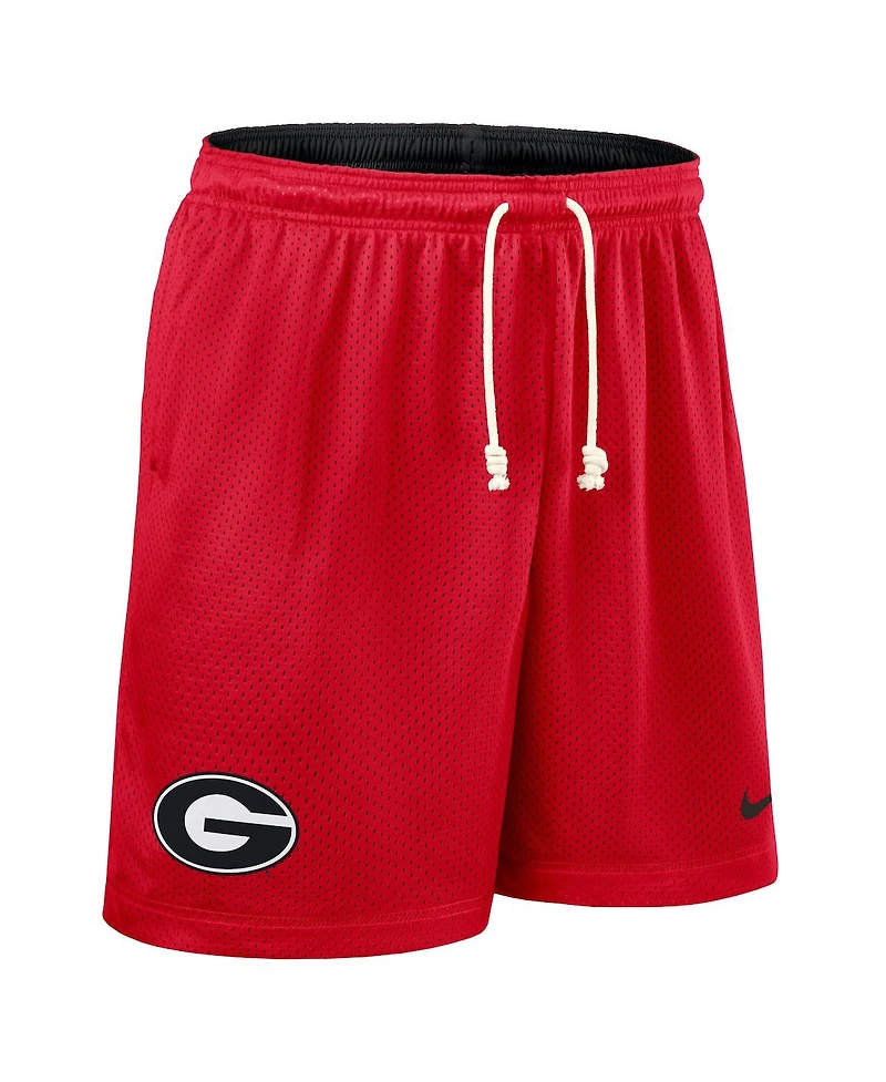 Nike Men's Red/Black Georgia Bulldogs 2025 Sideline Reversible Performance Shorts