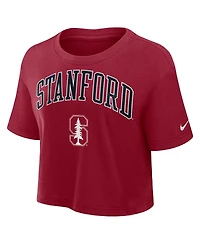 Nike Women's Cardinal Stanford Athletic Prep Arch Performance Cropped T-Shirt