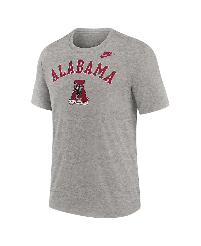 Nike Men's Heather Gray Alabama Crimson Tide Legacy Arch Tri-Blend T-Shirt