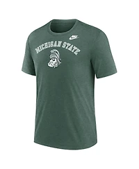 Nike Men's Heather Green Michigan State Spartans Legacy Arch Tri-Blend T-Shirt