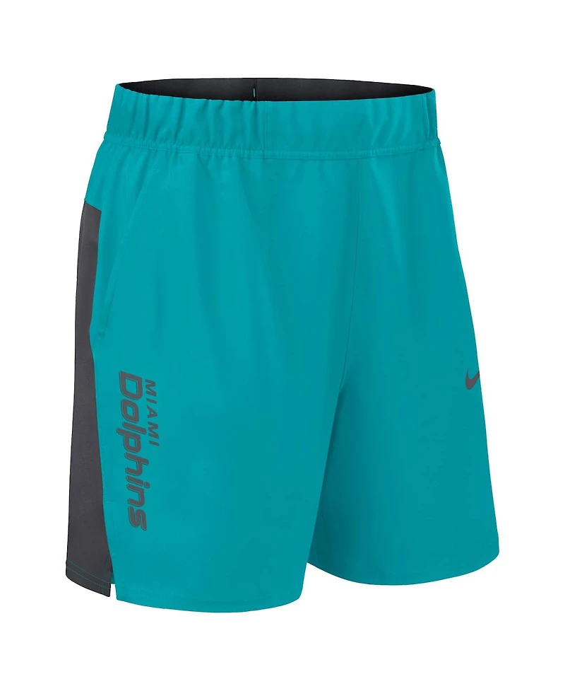 Nike Men's Aqua Miami Dolphins Woven Victory Performance Shorts