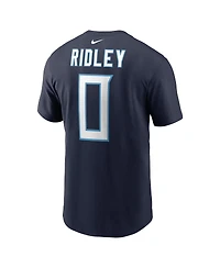 Nike Men's Calvin Ridley Navy Tennessee Titans Player Name Number T-Shirt