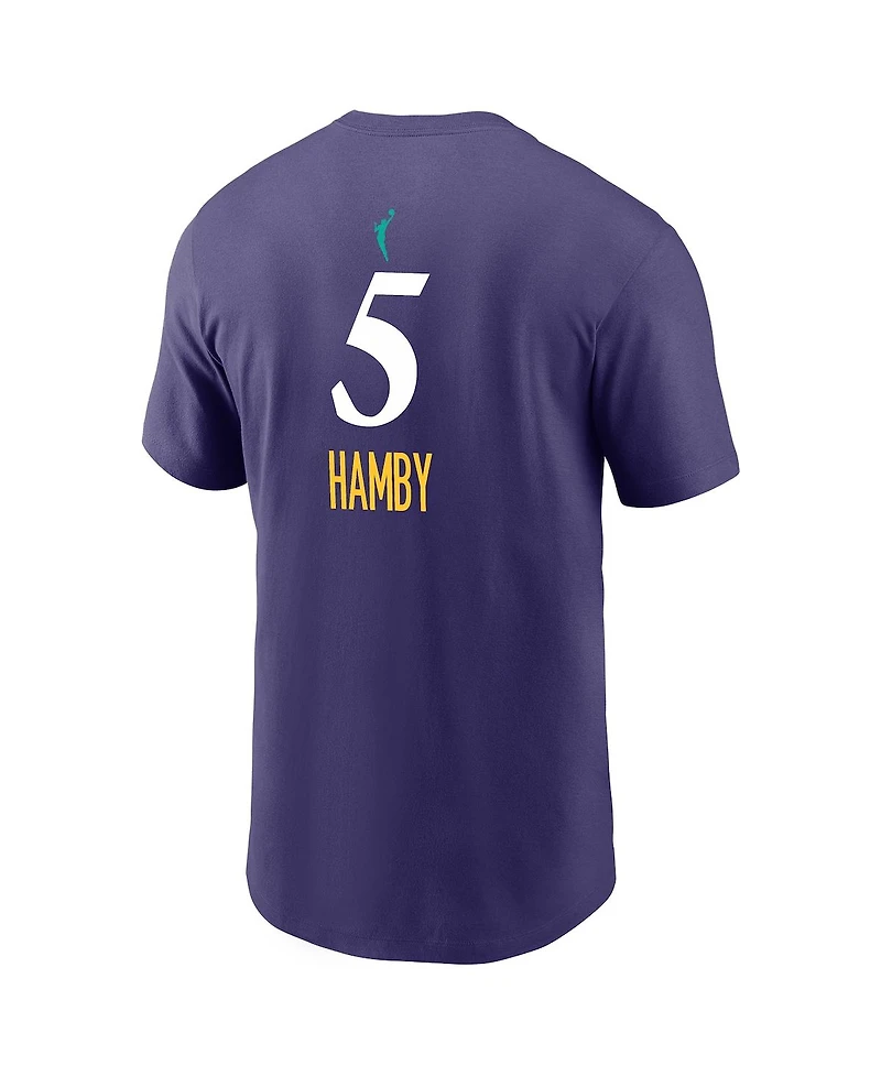 Nike Men's Dearica Hamby Purple Los Angeles Sparks Explorer Edition Name Number T-Shirt
