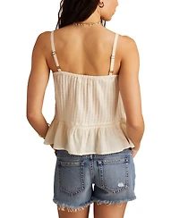 Lucky Brand Women's Embroidered Square-Neck Sleeveless Top