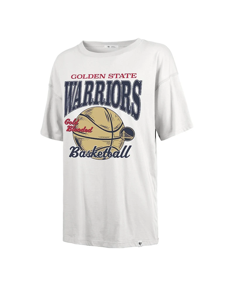 '47 Brand Women's White Golden State Warriors City Edition Down Court Sadie T-Shirt