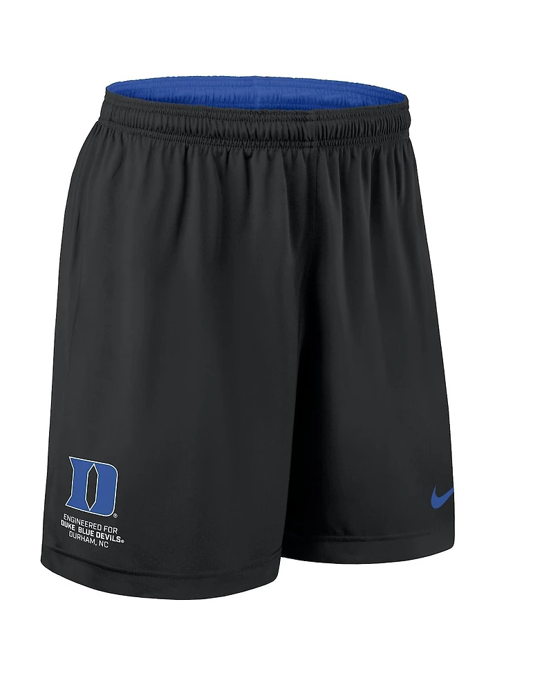 Nike Men's Royal/Black Duke Blue Devils 2025 Sideline Reversible Performance Shorts