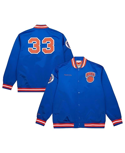 Mitchell & Ness Men's Patrick Ewing Royal New York Knicks Nba Legends Full-Snap Satin Jacket