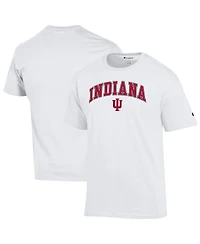 Champion Men's White Indiana Hoosiers Arch Over Logo T-Shirt