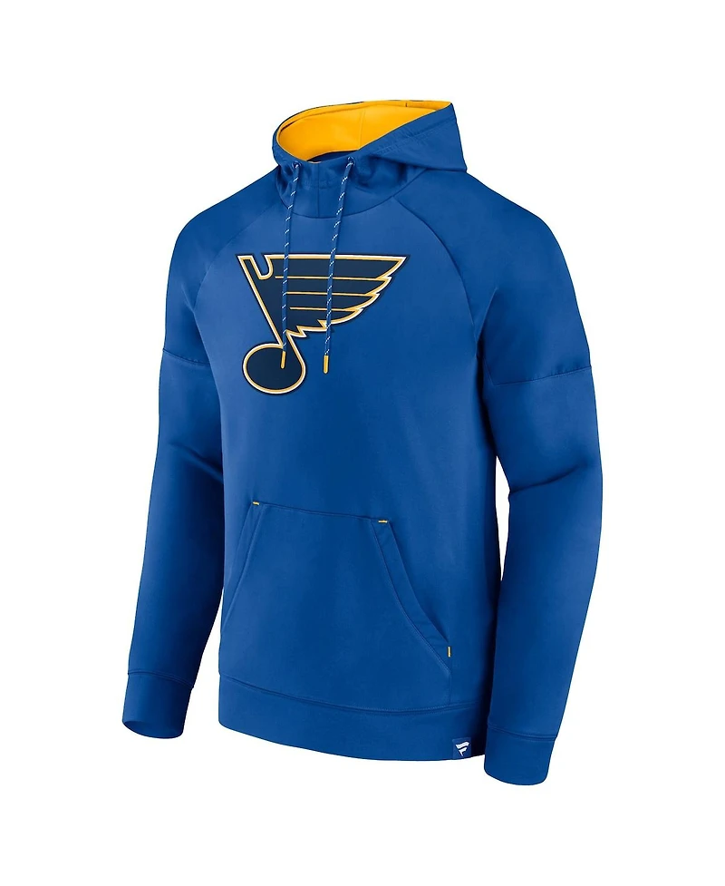 Fanatics Men's Royal St. Louis Blues Iconic Defender Raglan Pullover Hoodie