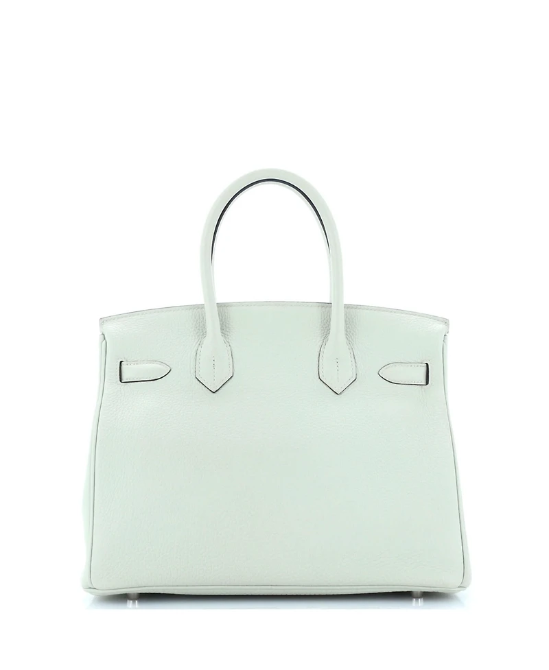 Pre-Owned Hermes Birkin 30 Handbag Grey Togo with Palladium Hardware