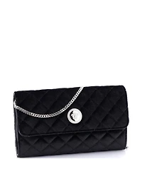 Pre-Owned Versace La Medusa Chain Clutch Quilted Velvet